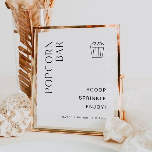 HARLOW Popcorn Bar Wedding Sign