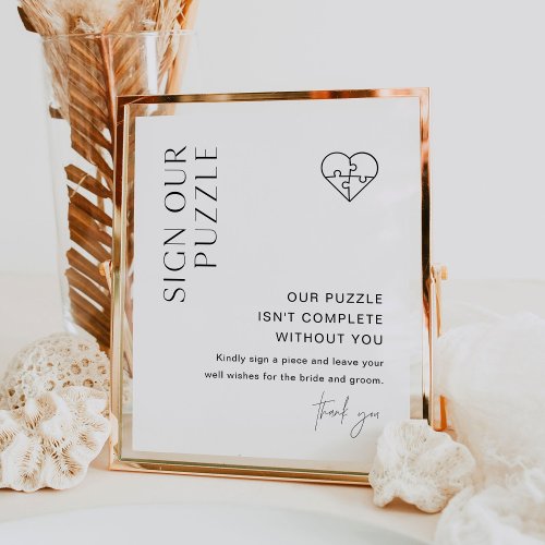 HARLOW Puzzle Guest Book Wedding Sign