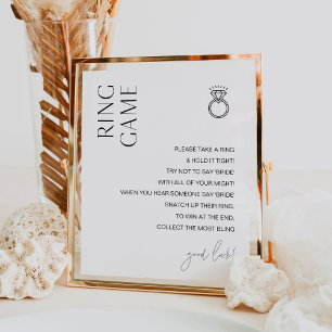 HARLOW Ring Game Don't Say Bride Sign