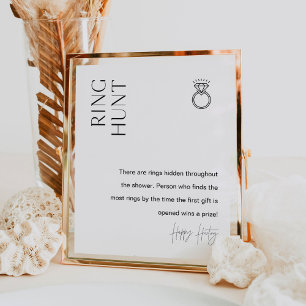 HARLOW Ring Hunt Bridal Shower Game Poster