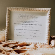 Harlow Wedding Certificate Of Marriage 8x10 Poster at Zazzle