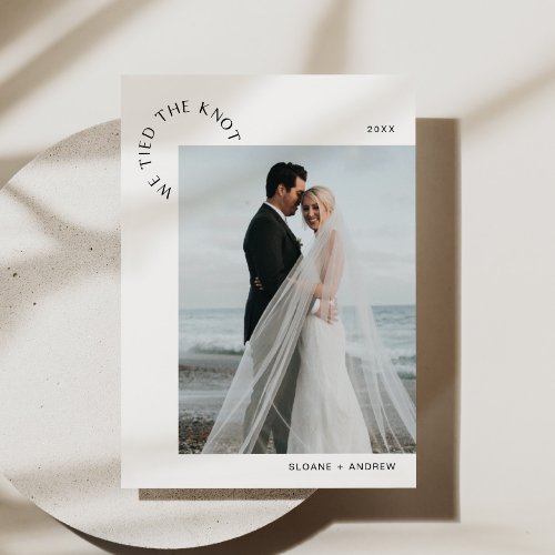 HARLOW Wedding Elopement We Tied The Knot Announce Invitation
