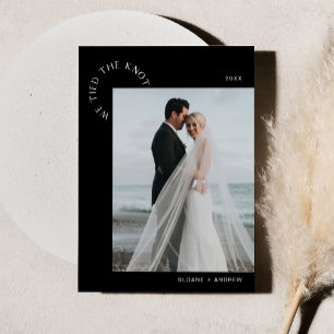 HARLOW Wedding Elopement We Tied The Knot - Black Invitation