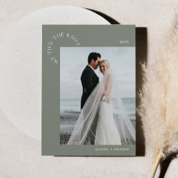 HARLOW Wedding Elopement We Tied The Knot - Sage Invitation