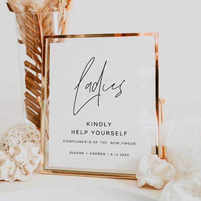 HARLOW Wedding Ladies Bathroom Basket Sign (Creator Uploaded)