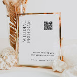 HARLOW Wedding Program QR Code Wedding Sign<br><div class="desc">Harlow Collection - a perfect blend of clean sophistication and modern flair. It's designed with a modern script font that exudes style and elegance. Each product in the collection is thoughtfully crafted to showcase a look that is both timeless and on-trend.</div>