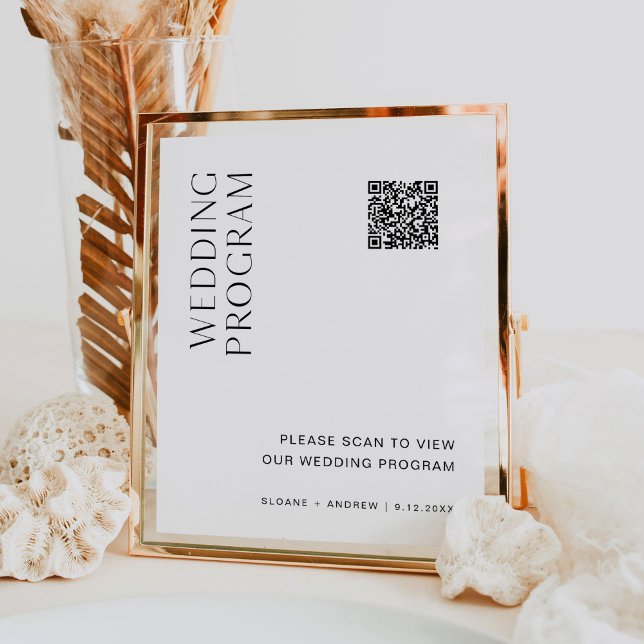 HARLOW Wedding Program QR Code Wedding Sign (Creator Uploaded)