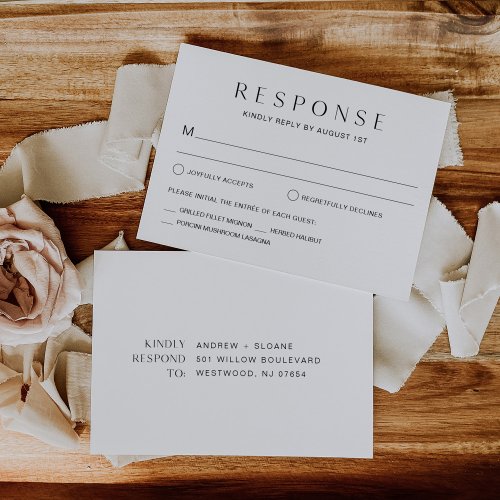 HARLOW Wedding RSVP Response Card