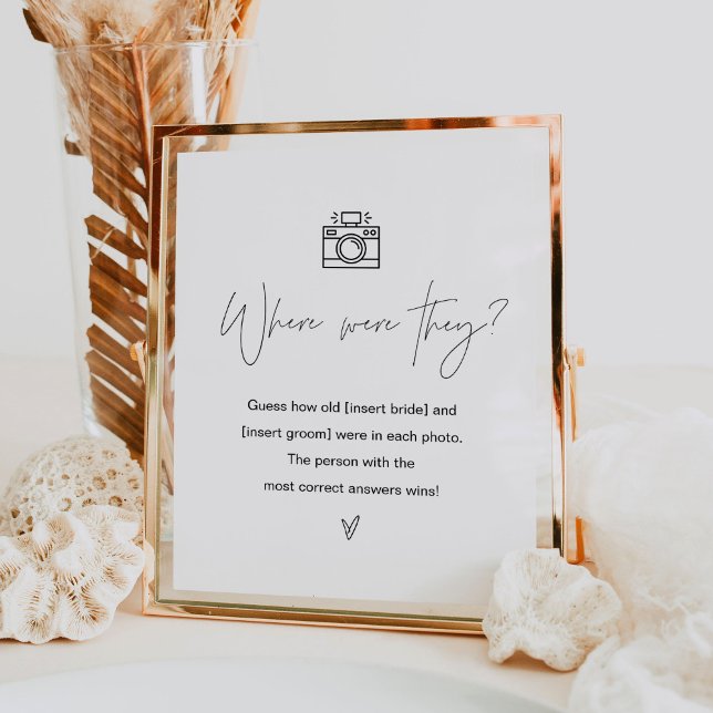 HARLOW Where Were They Bridal Shower Game Sign (Creator Uploaded)