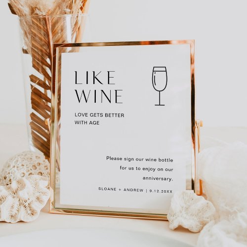 HARLOW Wine Bottle Wedding Guest Book Sign