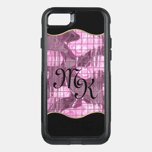 Harlowish Rosa Protective Pretty Monogram Otterbox iPhone Case (Back)