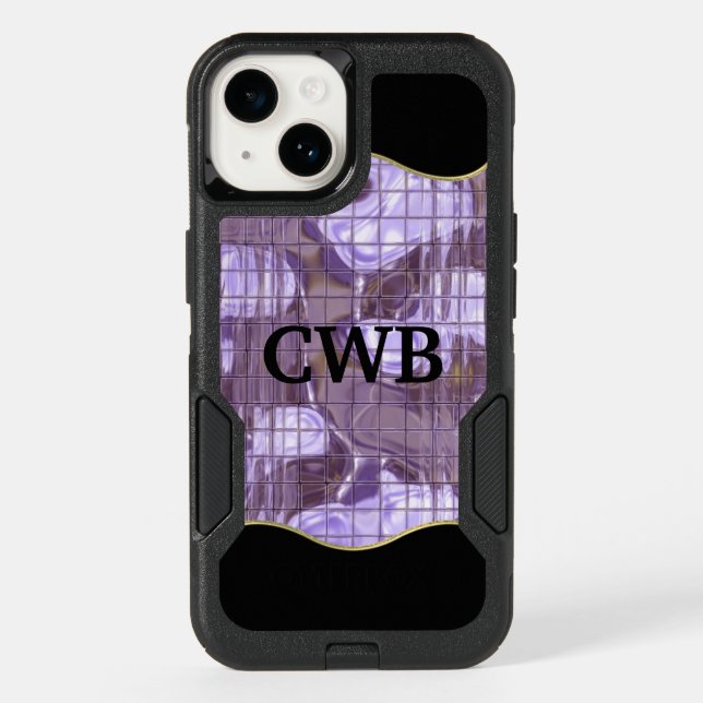 Harlowish Rue Protective Chic Monogram  Otterbox iPhone Case (Back)