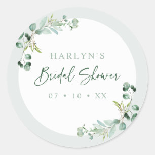 HARLYN Eucalyptus Bridal Shower Favor Sticker