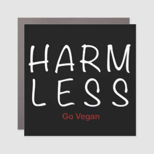 Harm Less - Go Vegan (Light Version) Car Magnet
