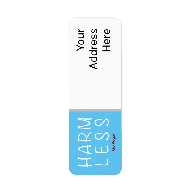 Harm Less - Go Vegan (Light Version) Label (Front)