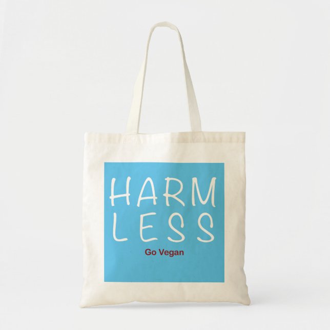 Harm Less - Go Vegan (Light Version) Tote Bag (Front)