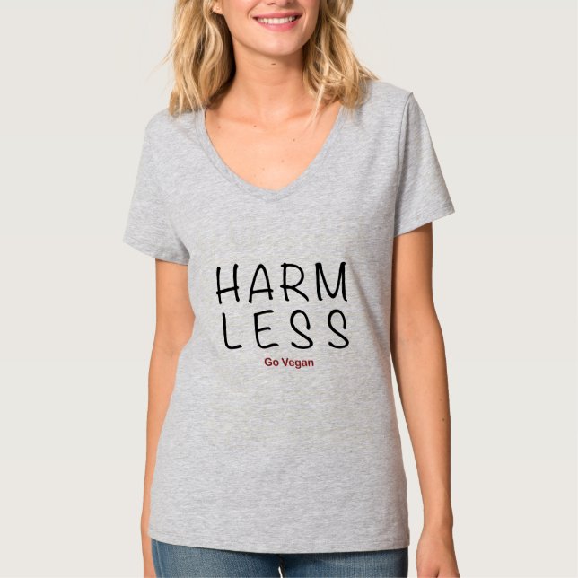 Harm Less - Go Vegan T-Shirt (Front)
