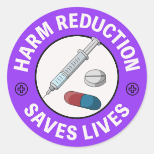 Harm Reduction Saves Lives - Pro Pill Testing  Classic Round Sticker