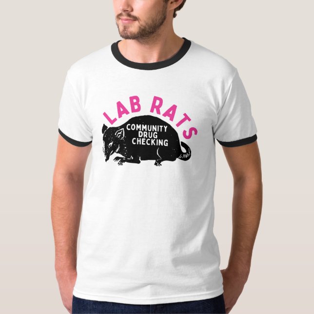 Harm Reduction Sisters Lab Rats CDC T-Shirt (Front)