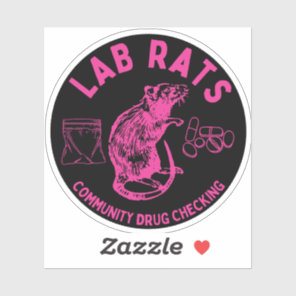 Harm Reduction Sisters Lab Rats Logo Sticker