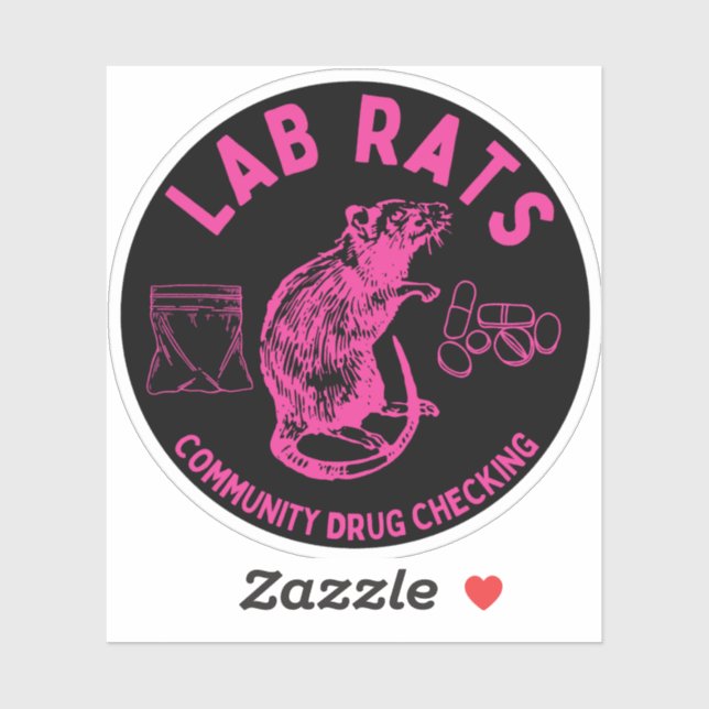 Harm Reduction Sisters Lab Rats Logo Sticker (Sheet)