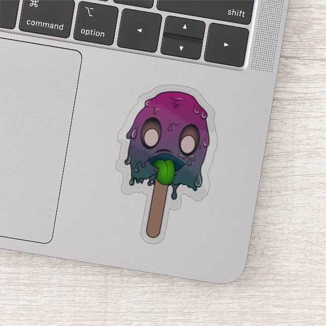 Harmful Ice Cream, Ice Cream Monster Sticker (Detail)