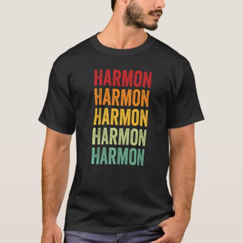 Harmon County Oklahoma Rainbow Text T_Shirt