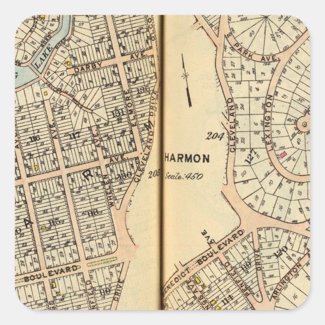 Harmon Park, New York 2 Square Sticker (Front)