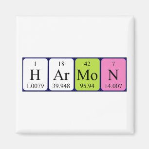 Harmon periodic table name magnet