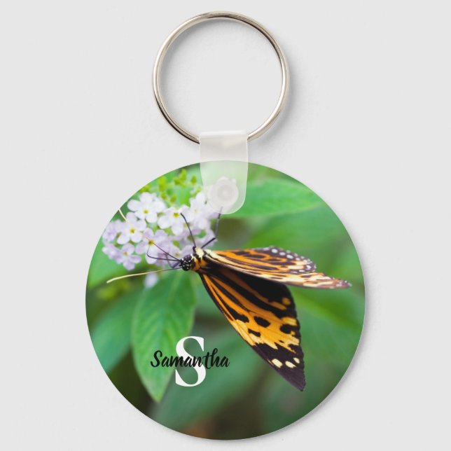 Harmonia Tiger-wing Butterfly Keychain (Back)