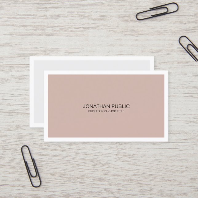 Harmonic Colors Artistic Design Modern Chic Business Card (Front/Back In Situ)