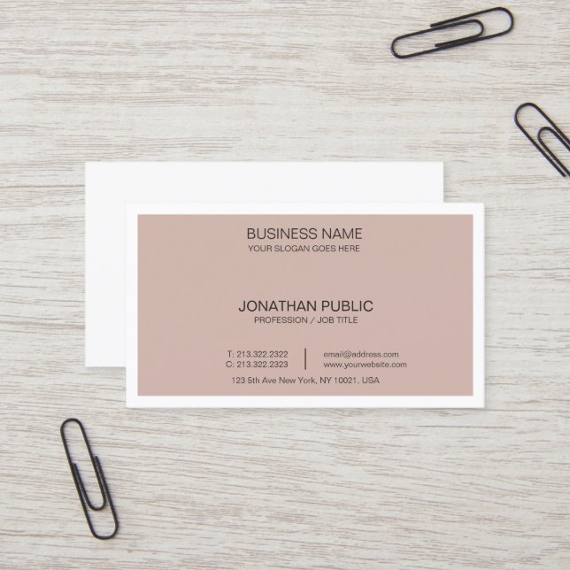 Harmonic Colors Company Artistic Plain Modern Chic Business Card (Front/Back In Situ)