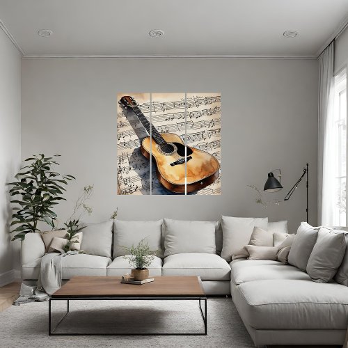 Harmonic Elegance Acoustic Guitar Sheet Music  Triptych