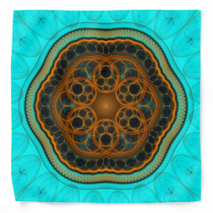 Harmonic fractal mandala bandana