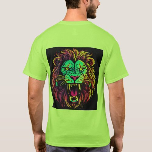Harmonic Roar _ Geometric Lion Music Band Logo T_Shirt