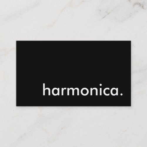 harmonica. business card