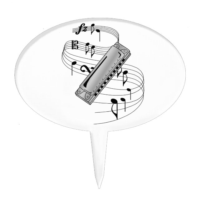 Harmonica Cake Topper (Front)