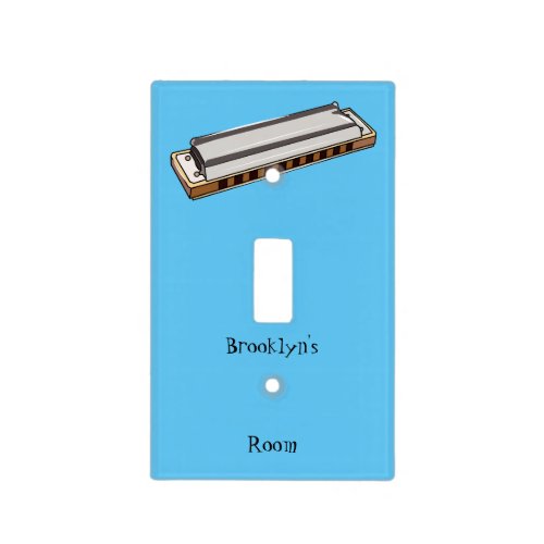 Harmonica cartoon illustration light switch cover