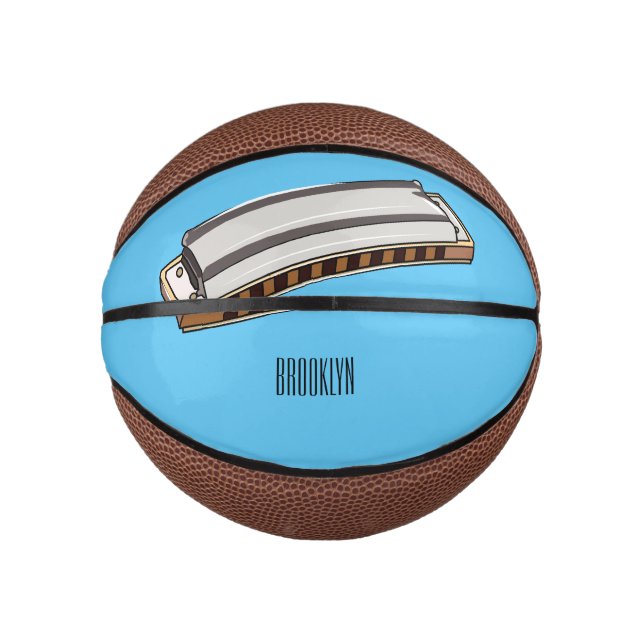 Harmonica cartoon illustration mini basketball (Front)