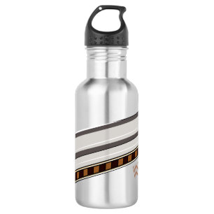 Harmonica cartoon illustration stainless steel water bottle