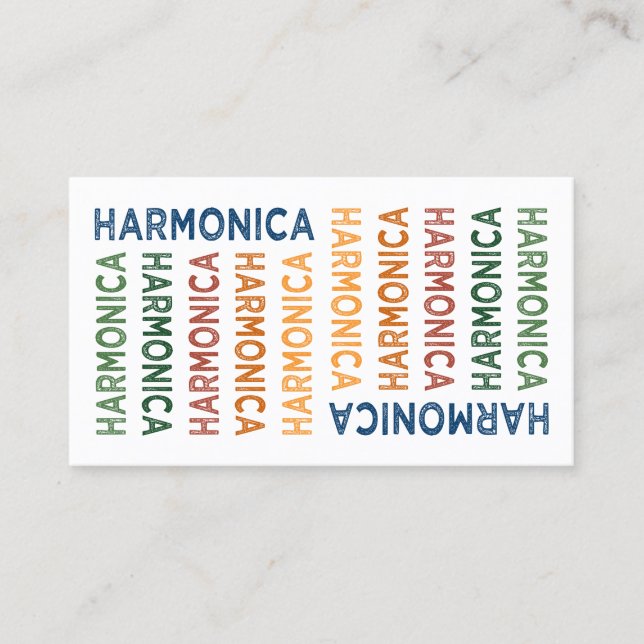 Harmonica Colorful Business Card (Front)