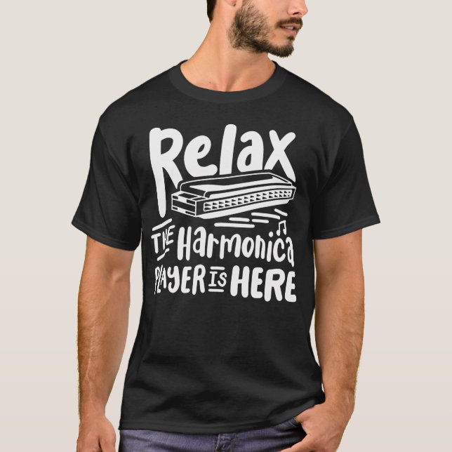 Harmonica Harmonica Player T-Shirt (Front)