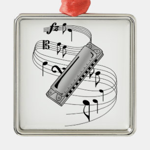 Harmonica Metal Ornament
