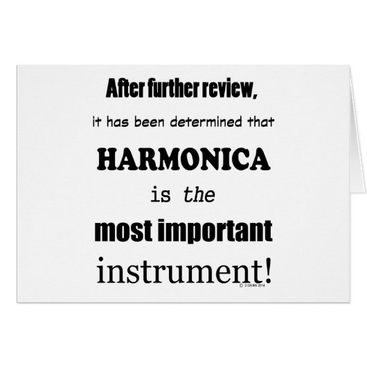 Harmonica Most Important Instrument Cards (Front Horizontal)