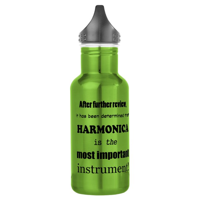 Harmonica Most Important Instrument Stainless Steel Water Bottle (Left)
