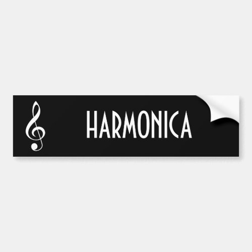 Harmonica Music Bumper Sticker Gift