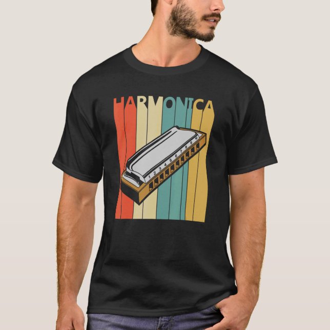 Harmonica Music Instrument T-Shirt (Front)