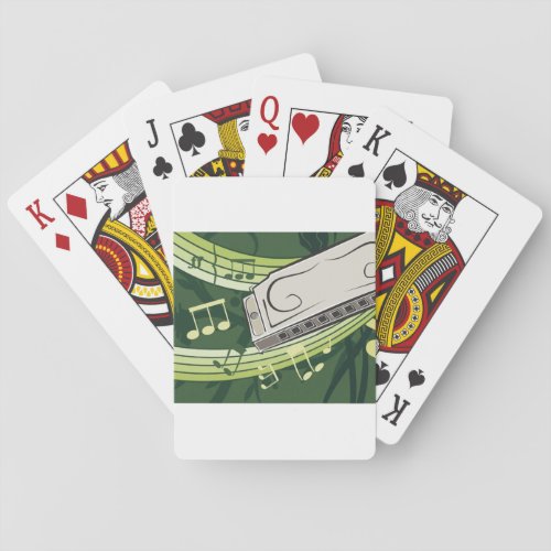 Harmonica Music Poker Cards