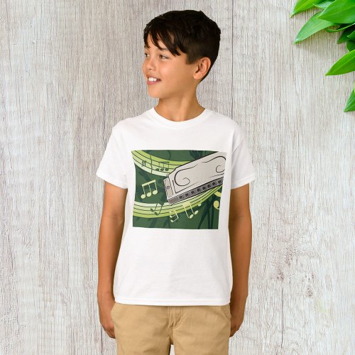 Harmonica Music T_Shirt