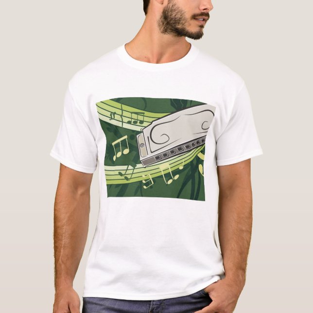 Harmonica Music T-Shirt (Front)